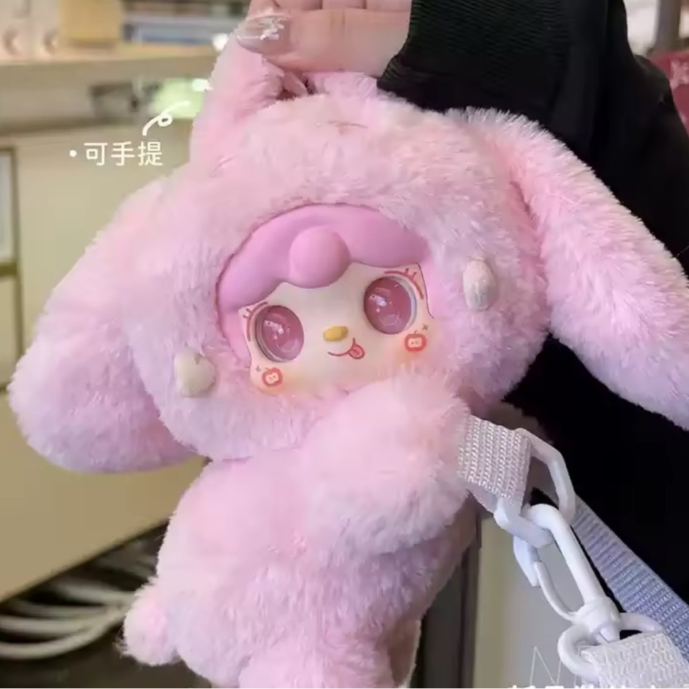 Yooki Mini Bag Cute Pink Plush Character Bag